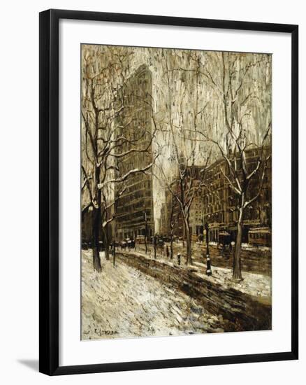 The Flatiron Building, New York-Ernest Lawson-Framed Giclee Print