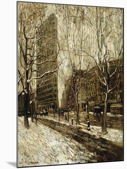 The Flatiron Building, New York-Ernest Lawson-Mounted Giclee Print