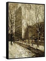 The Flatiron Building, New York-Ernest Lawson-Framed Stretched Canvas