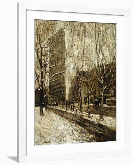 The Flatiron Building, New York-Ernest Lawson-Framed Giclee Print