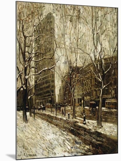 The Flatiron Building, New York-Ernest Lawson-Mounted Giclee Print