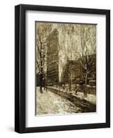 The Flatiron Building, New York-Ernest Lawson-Framed Premium Giclee Print