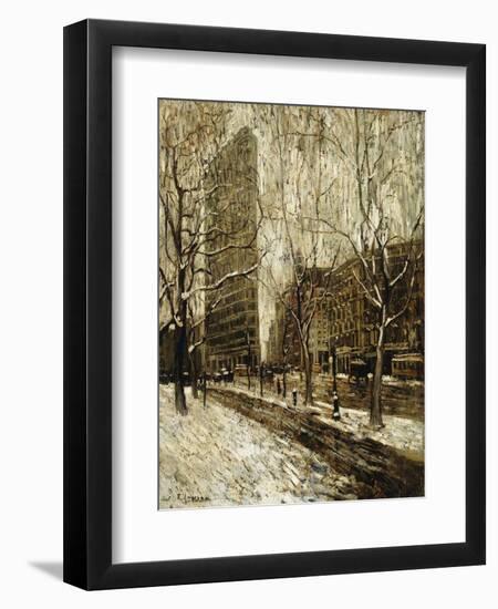 The Flatiron Building, New York-Ernest Lawson-Framed Premium Giclee Print