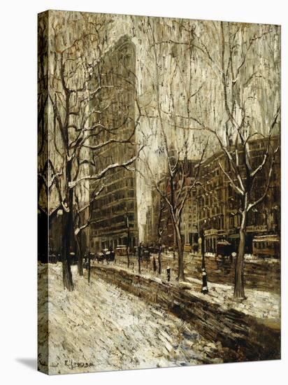 The Flatiron Building, New York-Ernest Lawson-Stretched Canvas
