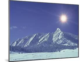 The Flatirons Near Boulder, CO, Winter-Chris Rogers-Mounted Premium Photographic Print
