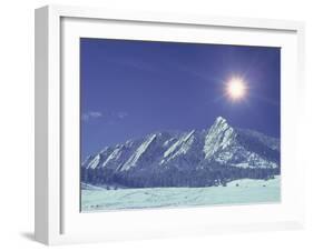 The Flatirons Near Boulder, CO, Winter-Chris Rogers-Framed Photographic Print