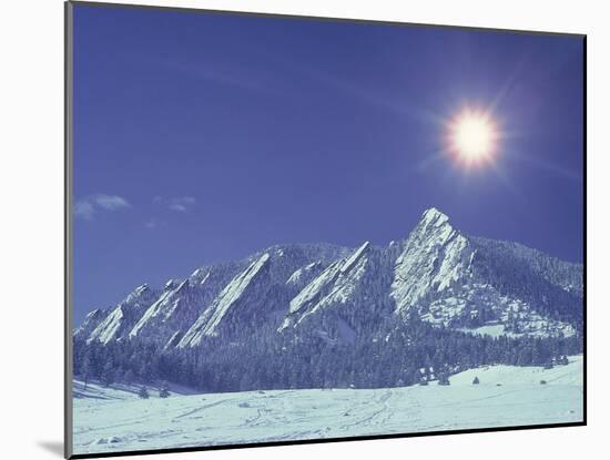 The Flatirons Near Boulder, CO, Winter-Chris Rogers-Mounted Photographic Print