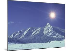 The Flatirons Near Boulder, CO, Winter-Chris Rogers-Mounted Photographic Print