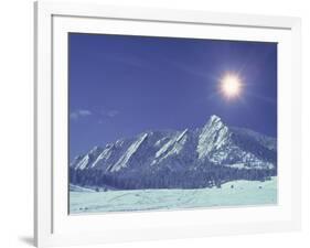 The Flatirons Near Boulder, CO, Winter-Chris Rogers-Framed Photographic Print