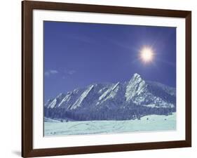 The Flatirons Near Boulder, CO, Winter-Chris Rogers-Framed Photographic Print