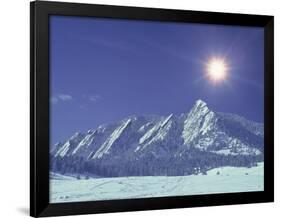 The Flatirons Near Boulder, CO, Winter-Chris Rogers-Framed Photographic Print