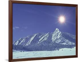 The Flatirons Near Boulder, CO, Winter-Chris Rogers-Framed Photographic Print