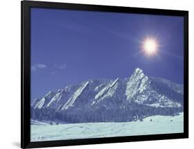 The Flatirons Near Boulder, CO, Winter-Chris Rogers-Framed Photographic Print