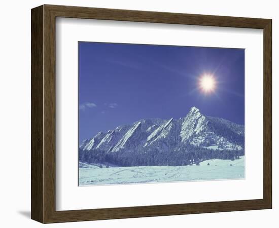 The Flatirons Near Boulder, CO, Winter-Chris Rogers-Framed Photographic Print