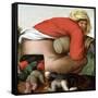 The Flatterers-Pieter Brueghel the Younger-Framed Stretched Canvas