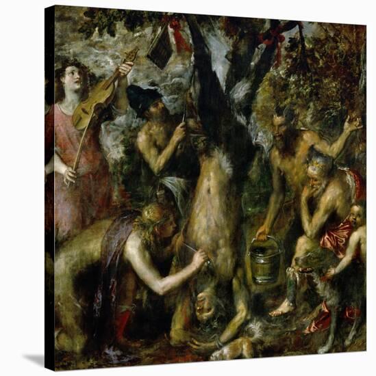 The Flaying of Marsyas, 1570-1575-Titian (Tiziano Vecelli)-Stretched Canvas