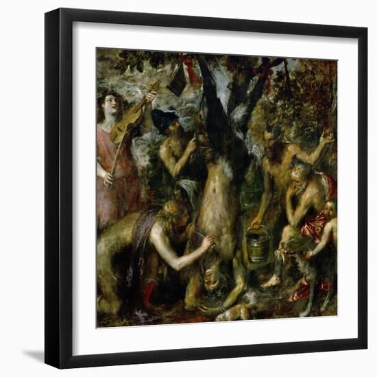 The Flaying of Marsyas, 1570-1575-Titian (Tiziano Vecelli)-Framed Giclee Print