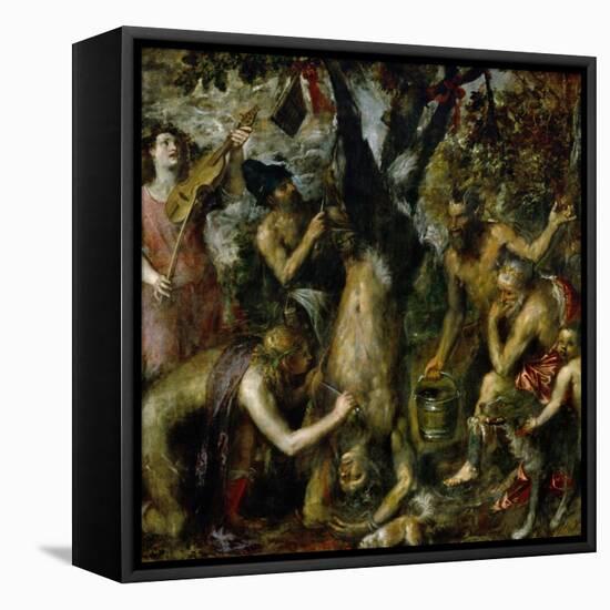 The Flaying of Marsyas, 1570-1575-Titian (Tiziano Vecelli)-Framed Stretched Canvas