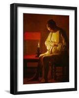 The Flea Catcher, circa 1630-1634-Georges de La Tour-Framed Giclee Print