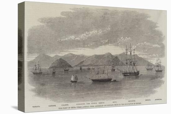 The Fleet in China under Admiral Jones Assembled Off Kintang Prior to the Occupation of Chusan-null-Stretched Canvas