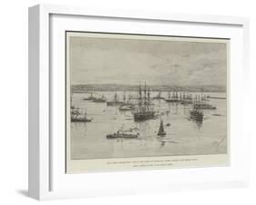 The Fleet Manoeuvres, the B Squadron at Portland, under Admiral Sir George Tryon-null-Framed Giclee Print