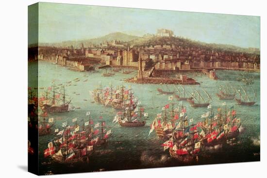 The Fleet of King Charles III of Spain before the City of Naples, 6 October 1759-Antonio Joli-Stretched Canvas