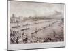 The Fleet of the City Steamboats Passing in Review Order Off Chelsea, London, C1860-Edwin Jewitt-Mounted Giclee Print