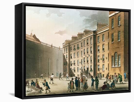 The Fleet Prison from Ackermann's "Microcosm of London," Volume II, 1809-T. & Pugin Rowlandson-Framed Stretched Canvas