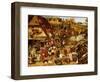 The Flemish Proverbs-Pieter Brueghel the Younger-Framed Premium Giclee Print