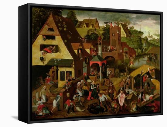 The Flemish Proverbs-Pieter Balten-Framed Stretched Canvas