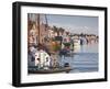 The Fleur de Lampaul and Small Boat in Harbour at Saint Vaast La Hougue, Cotentin Peninsula, France-Julian Elliott-Framed Photographic Print