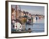 The Fleur de Lampaul and Small Boat in Harbour at Saint Vaast La Hougue, Cotentin Peninsula, France-Julian Elliott-Framed Photographic Print