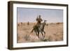 The Flight (A Sage-Brush Pioneer) 1895 (Oil on Canvas)-Frederic Remington-Framed Giclee Print