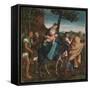 The Flight into Egypt, 1534-Jacopo Bassano-Framed Stretched Canvas