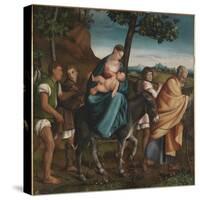 The Flight into Egypt, 1534-Jacopo Bassano-Stretched Canvas