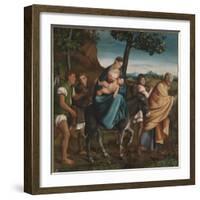 The Flight into Egypt, 1534-Jacopo Bassano-Framed Giclee Print