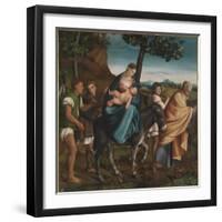 The Flight into Egypt, 1534-Jacopo Bassano-Framed Giclee Print