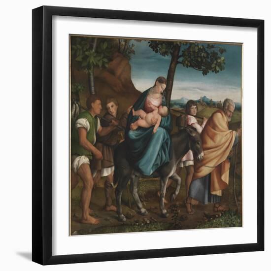 The Flight into Egypt, 1534-Jacopo Bassano-Framed Giclee Print