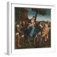 The Flight into Egypt, 1534-Jacopo Bassano-Framed Giclee Print