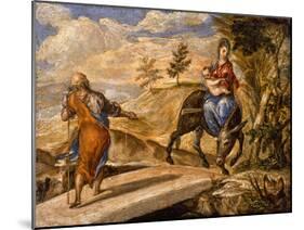 The Flight into Egypt by El Greco-El Greco-Mounted Giclee Print