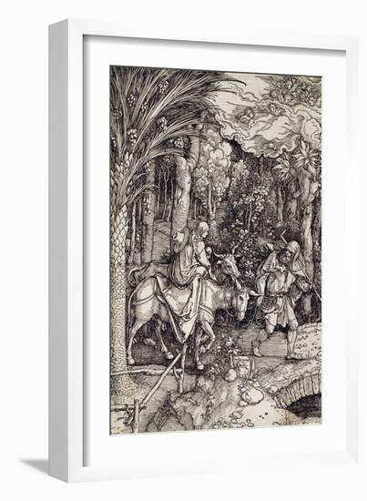 The Flight into Egypt, C.1500-Albrecht Dürer-Framed Giclee Print