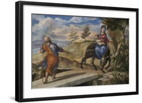 The Flight into Egypt, C. 1570-El Greco-Framed Giclee Print