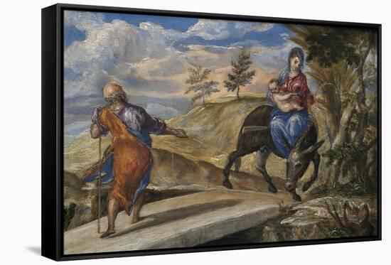 The Flight into Egypt, C. 1570-El Greco-Framed Stretched Canvas