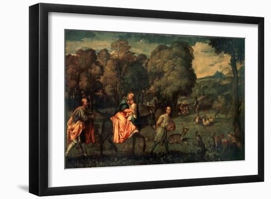 The Flight into Egypt, C1508-Titian (Tiziano Vecelli)-Framed Giclee Print