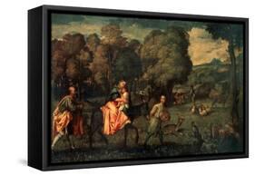 The Flight into Egypt, C1508-Titian (Tiziano Vecelli)-Framed Stretched Canvas