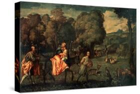 The Flight into Egypt, C1508-Titian (Tiziano Vecelli)-Stretched Canvas