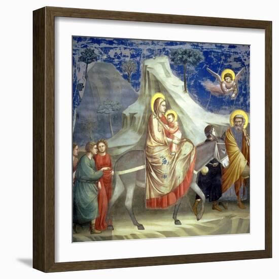 The Flight into Egypt, circa 1305-Giotto di Bondone-Framed Giclee Print