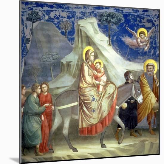 The Flight into Egypt, circa 1305-Giotto di Bondone-Mounted Giclee Print