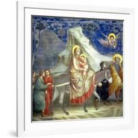 The Flight into Egypt, circa 1305-Giotto di Bondone-Framed Giclee Print