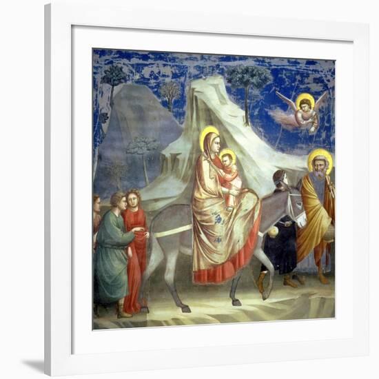 The Flight into Egypt, circa 1305-Giotto di Bondone-Framed Giclee Print